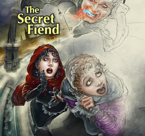 Detail from cover of The Secret Fiend - a young sherlock holmes mystery - by Shane Peacock