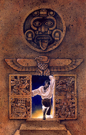 Cover of Twilight of the Fifth Sun - by David Sakmyster, Dragonmoon Press 1998